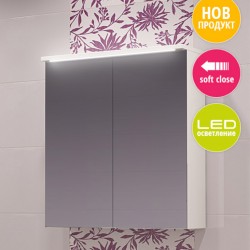 Горен шкаф за баня с  LED светлина Стайл